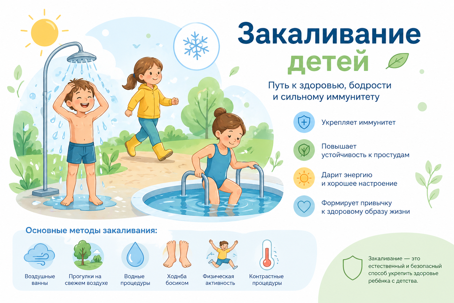 Закаливающие процедуры в реабилитационном центре